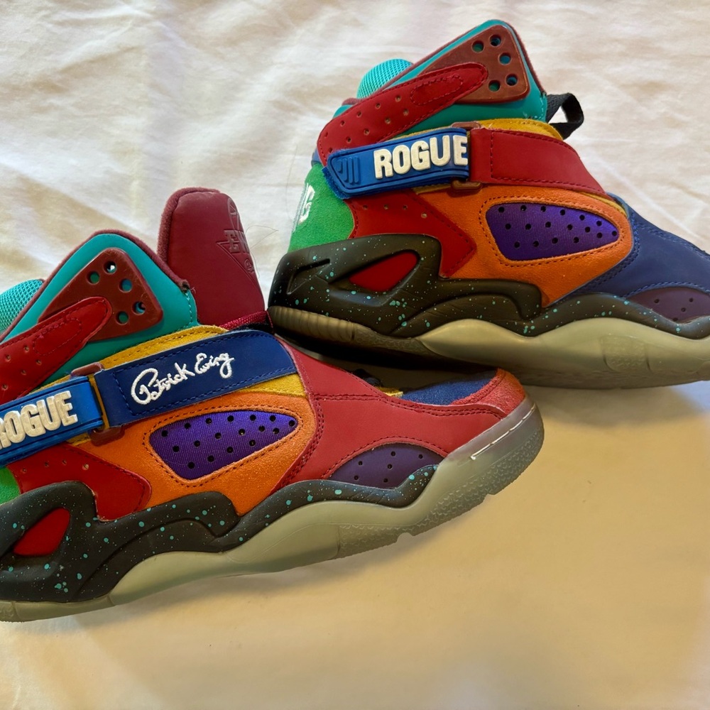 Patrick Ewing Rogue High-Tops Sneakers Rainbow Colorway Retired Rare